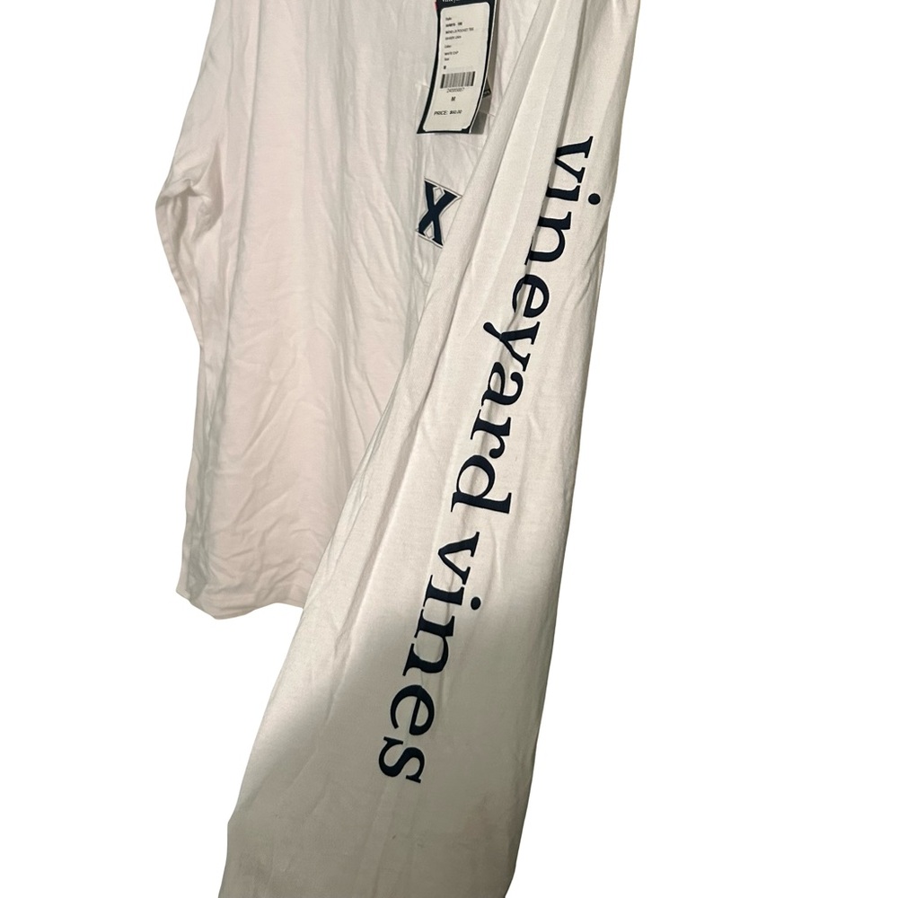 Vineyard Vines White Long Sleeve Tee with Navy Xavier University logo - Picture 5 of 6